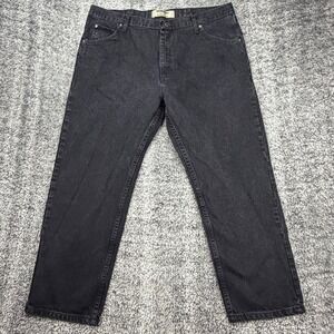 Wrangler Authentics Black Denim Jeans Men's W40xL28 Regular Fit Straignt Leg